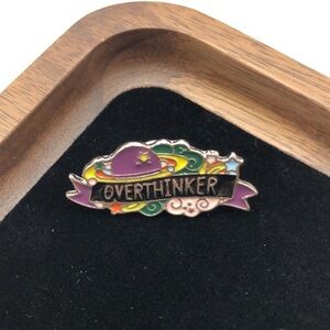 3/$25 “Overthinker” Planet Galaxy Solar System Pin Unisex Over Thinker